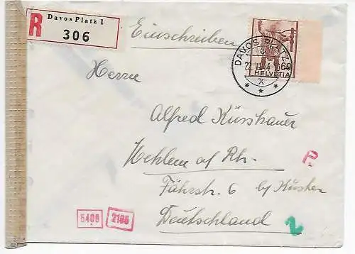 Inscription Davos Place 1, OCW censure après Wehlen, 1944