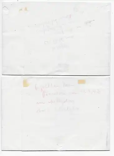 100 Jahre Schweiz. Postmarken 1943, 2 Belege