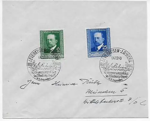 Souvenir spécial Leverkusen J.G. Werft, Emil von Behring, 1940