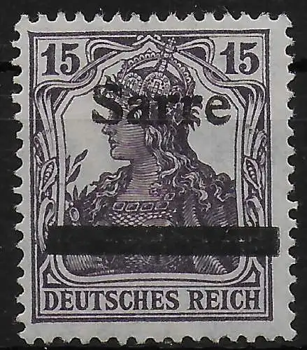 MiNr. 7, *, Falz mit Aufdruckverschiebung