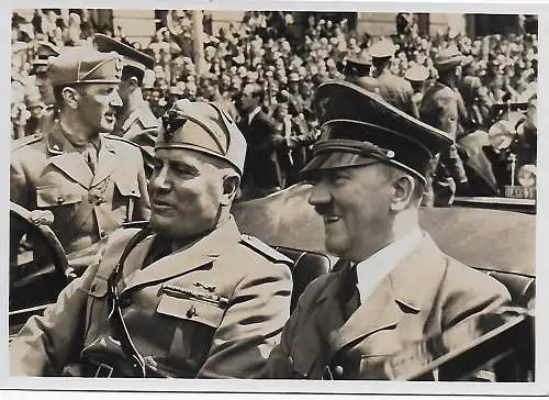 Hitler und Musolini in München, 1940, Feldpoststempel und Jersey Stempel 1941