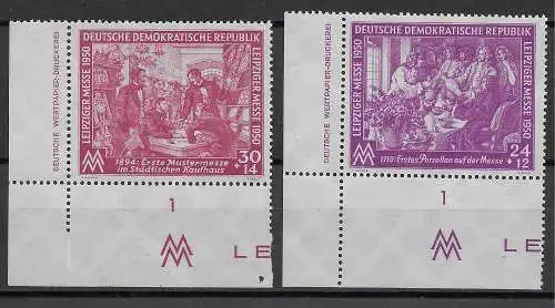 DDR: MiNr. 248/249 DZ, postfrisch, **, Ränder vorgefaltet