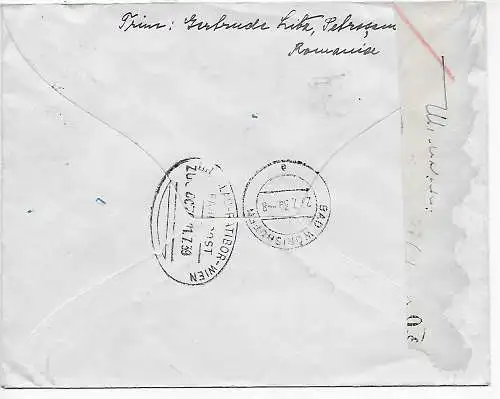 Einschreiben Petooseni nach Bad-Wörishofen, 1939