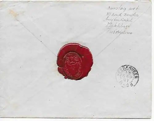 Post de service Makkinga 1891 vers Heerenveen