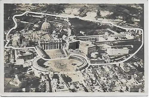 Ansichtskarte Einschreiben Vatikan nach Wiesbaden, 1930