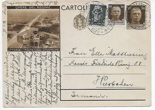 Cartolina Postale 1937  Wiesbaden, Ausgabe 1933