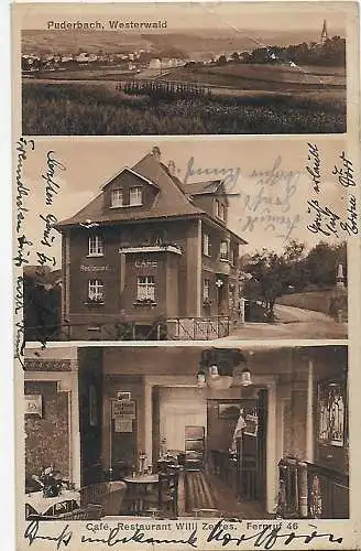 Carte de vue Puderbach/Westerwald, Bahnpost Limburg 1932