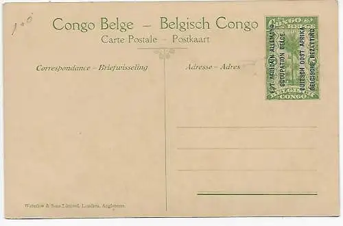 Ansichtskarte Belgisch Kongo, Besetzung DOA, 1920: Transport de Bagages