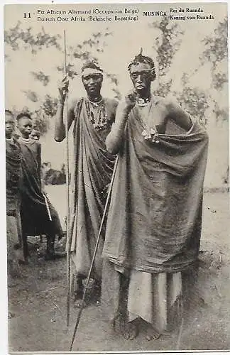 Ansichtskarte Belgisch Kongo, Besetzung DOA, 1920: Roi de Ruanda