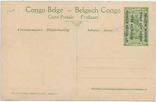 Carte visuelle Congo belge, occupation DOA, 1920: Roi de Rwanda