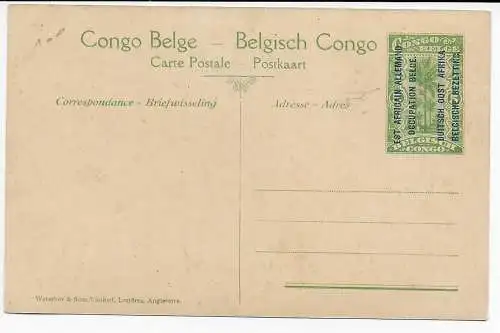 Carte visuelle Congo belge, Instrumentation DOA, 1920: Porteurs au Repos