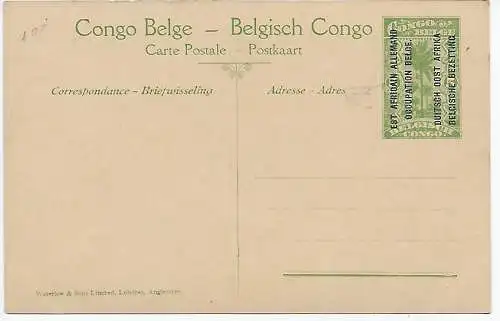 Ansichtskarte Belgisch Kongo, Besetzung DOA, 1920: La Kagera