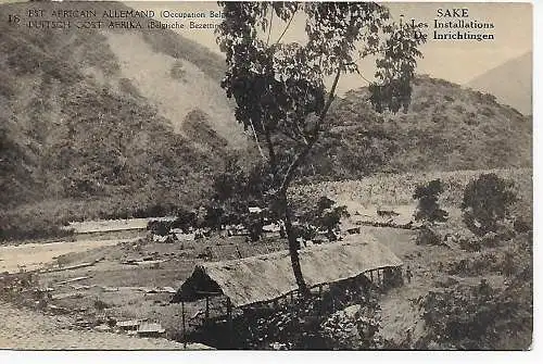 Carte visuelle Congo belge, Instrumentation DOA, 1920: Sake: Les Installations