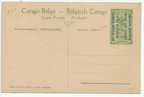 Ansichtskarte Belgisch Kongo, Besetzung DOA, 1920: Sake: Les Installations