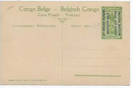 Ansichtskarte Belgisch Kongo, Besetzung DOA, 1920: En Caravane vers Tabora