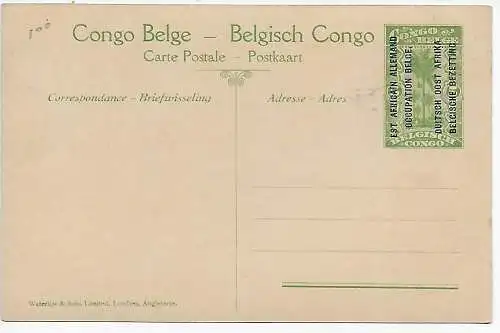 Carte visuelle Congo belge, Instrumentation DOA, 1920: En Caravane vers Tabora