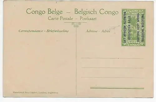 Carte visuelle du Congo belge, Instrumentation DOA, 1920: Entrée d'un Village Watuzi