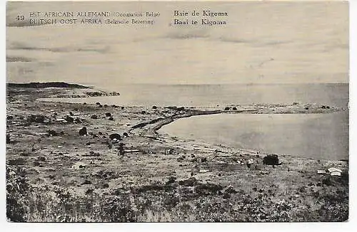 Ansichtskarte Belgisch Kongo, Besetzung DOA, 1920: Baie de Kigoma