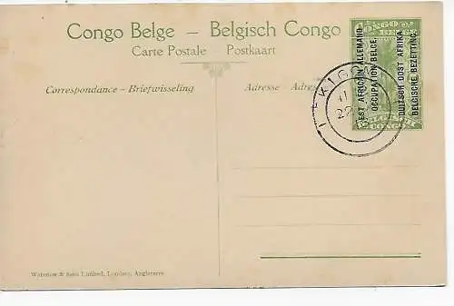 Ansichtskarte Belgisch Kongo, Besetzung DOA, 1920: Echelon de Munitions