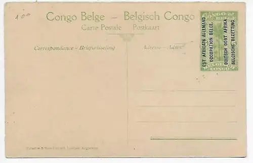 Ansichtskarte Belgisch Kongo, Besetzung DOA, 1920: Les Canons défant la Kalemie