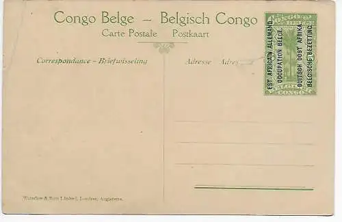 Ansichtskarte Belgisch Kongo, Besetzung DOA, 1920 Les Canons défant la Kalemie