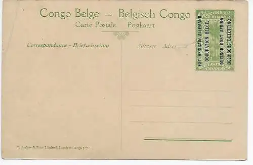 Carte visuelle Congo belge, Instrumentation DOA, 1920 Les Canons defant la Kalemie