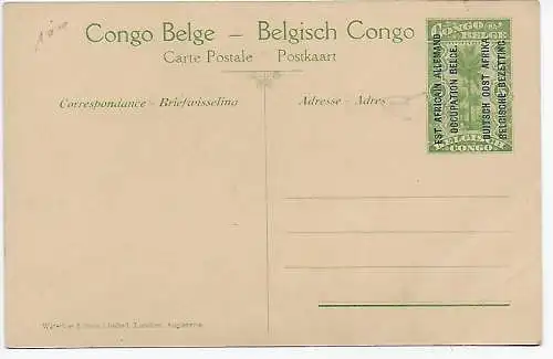 Ansichtskarte Belgisch Kongo, Besetzung DOA, 1920: Le Lac Kivu, Mont N'Goma