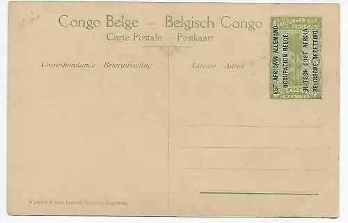 Ansichtskarte Belgisch Kongo, Besetzung DOA, 1920: Une Colonne d' Almbulance