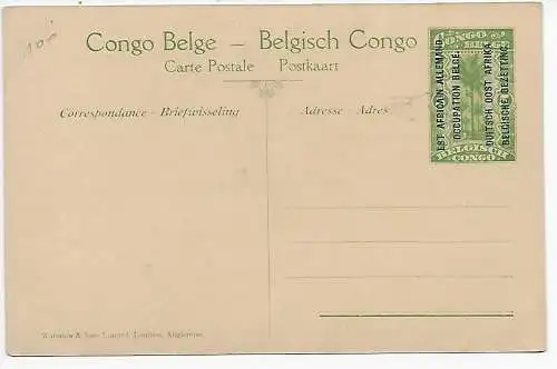Carte visuelle Congo belge, Instrumentation DOA, 1920 Echelon de Munitions