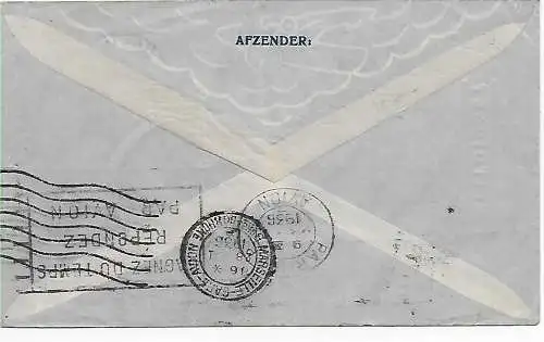 Poste aérien Nouvelle-Calédonie Noumea 1936 vers Toulon