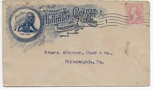 post card Princeton/Ill 1895 to Potsdam