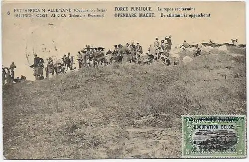Carte visuelle Congo belge: Instrumentation DOA 1920 Kigoma, Force Publique