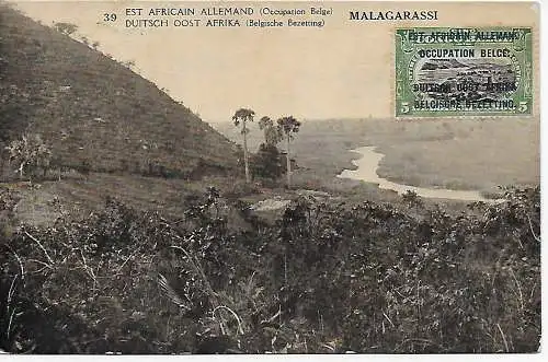 Ansichtskarte Belgisch Kongo: Besetzung DOA 1920 Malagarassi Africain Allemand