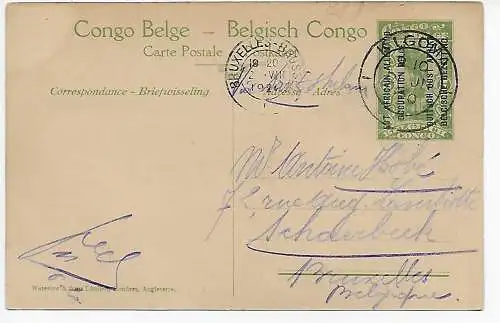 Carte visuelle Congo belge: Instrumentation DOA 1920 Malagarassi Africain Allemand