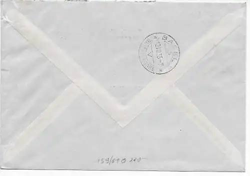 Einschreiben Skarsvag 1935 nach Basel, Nordkapp, Hamburg-Amerika Linie, 159/161