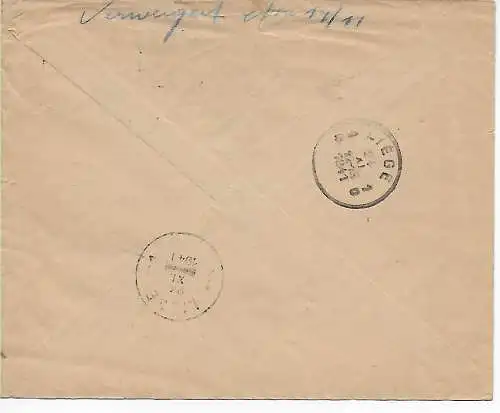 Brief Drucksache Liege und zurück, OKW Zensurstempel 1941