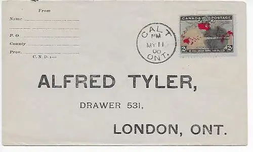 Canada: Calt/Ontario 1900 to London