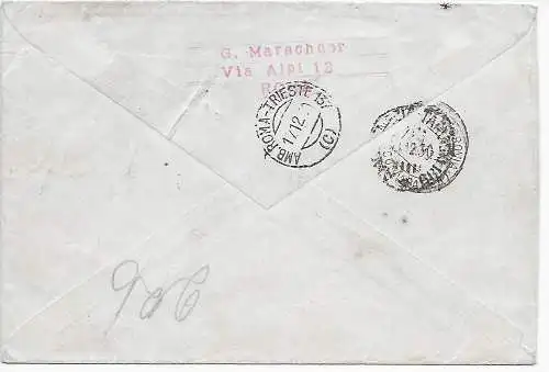 Lettre recommandé par Vaticano en 1930 après Vychodna-Zupa CSR