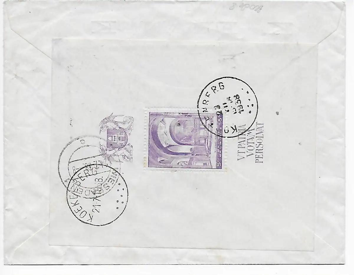 Kortenberg 1938 Einschreiben nach Wiesbaden