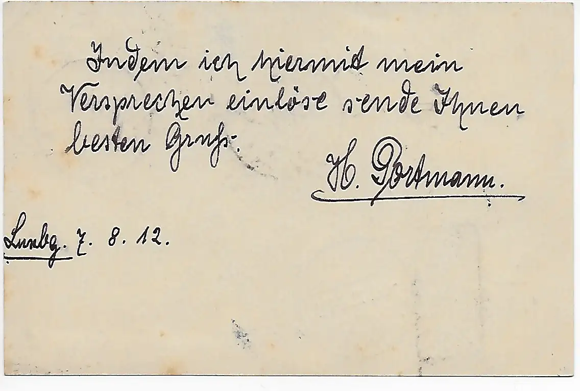 Einschreiben Luxemburg 1912 nach Düsseldorf