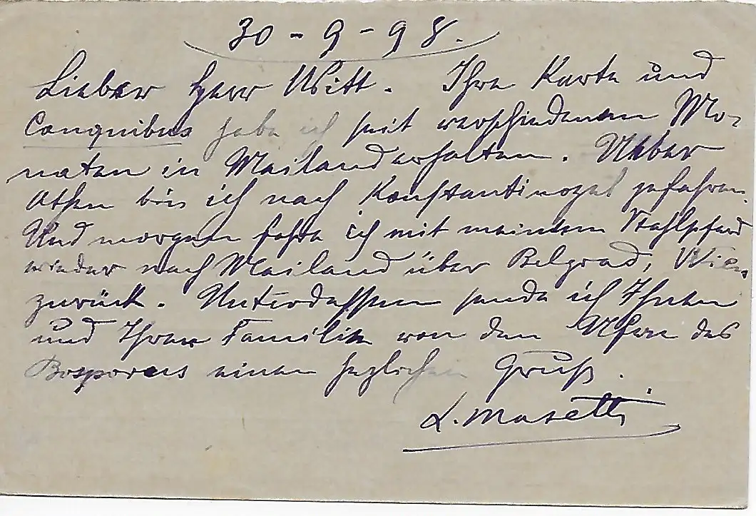 Constantinople vers États-Unis en 1898