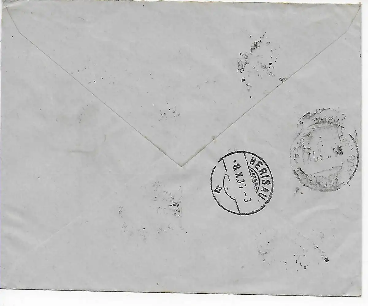 Lettre recommandé au Vatican par Herisan/Suisse, 1930