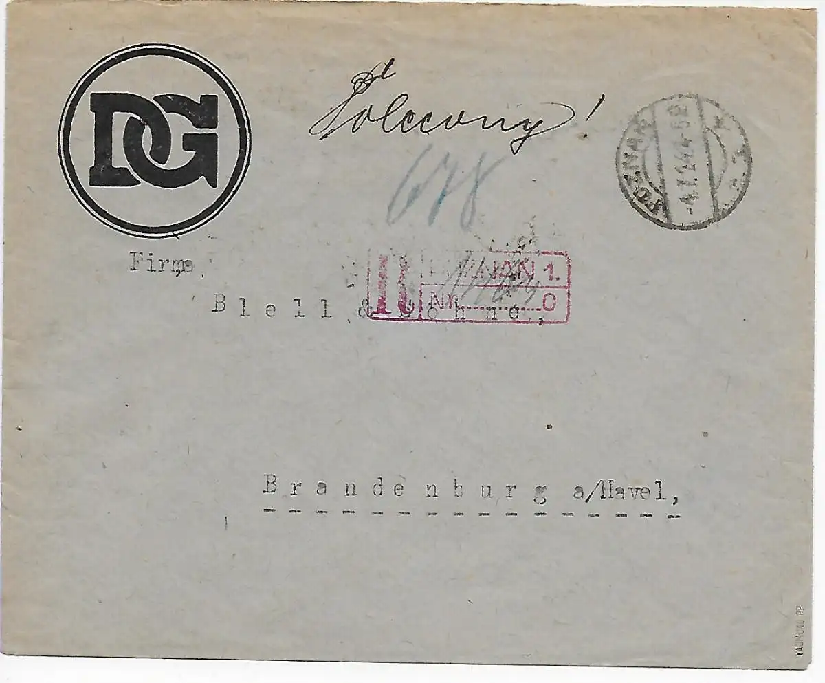 Poznan 1924, recommandé pour Brandebourg