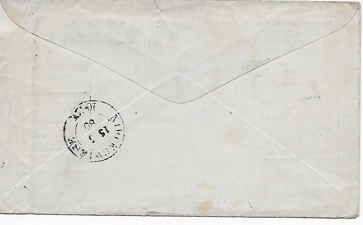 privat bedruckter Umschlag: Fort Howard, Wis 1880