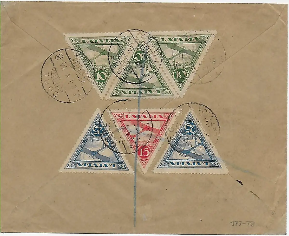 Riga lettre recommandée pour Glasgow, 1926