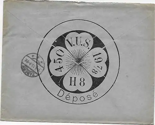 Einschreiben Elsaß Straßburg Uhrglasfabrik nach Zabern, 1915, Zensur