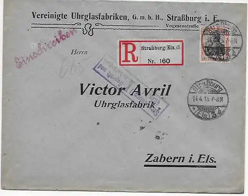 Strasbourg Alsace, censure 1915 à Zabern en alless