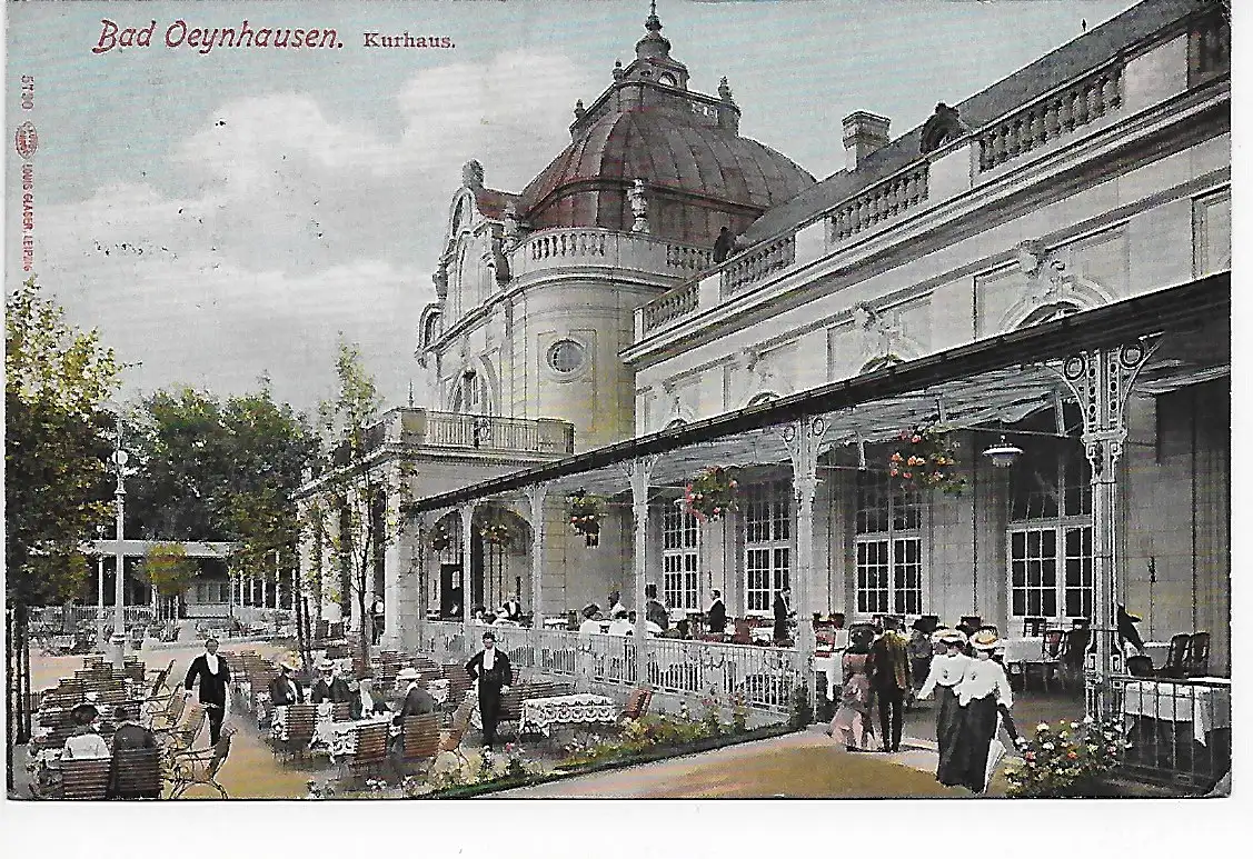 Ansichtskarte Bad Oeynhausen, Bahnpost Cpln/Rhein nach Hannover, 1911
