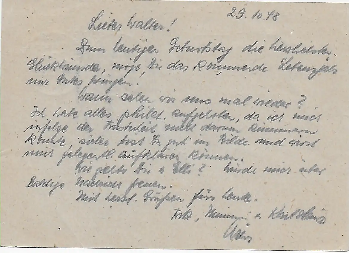 A propos de Teltow vers Zehlendorf, 1948