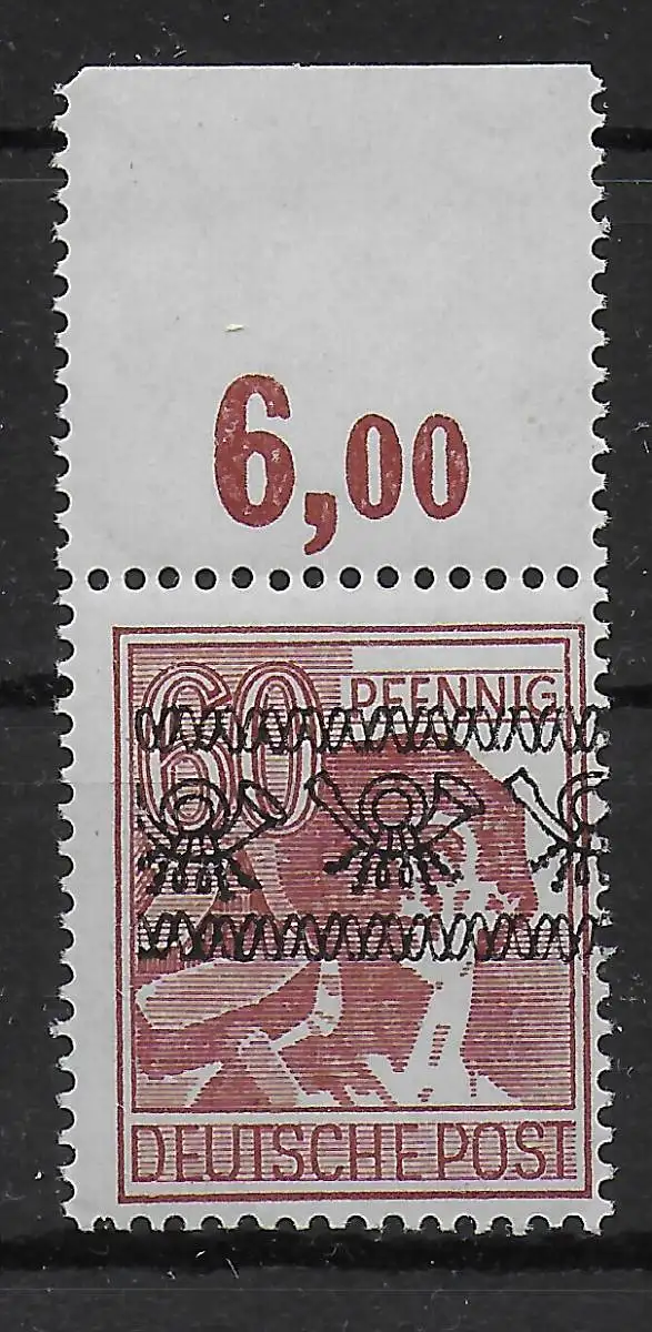 BiZone: MiNr. 49I, postfrisch, ** POR dgz, Oberrand, vorgefaltet